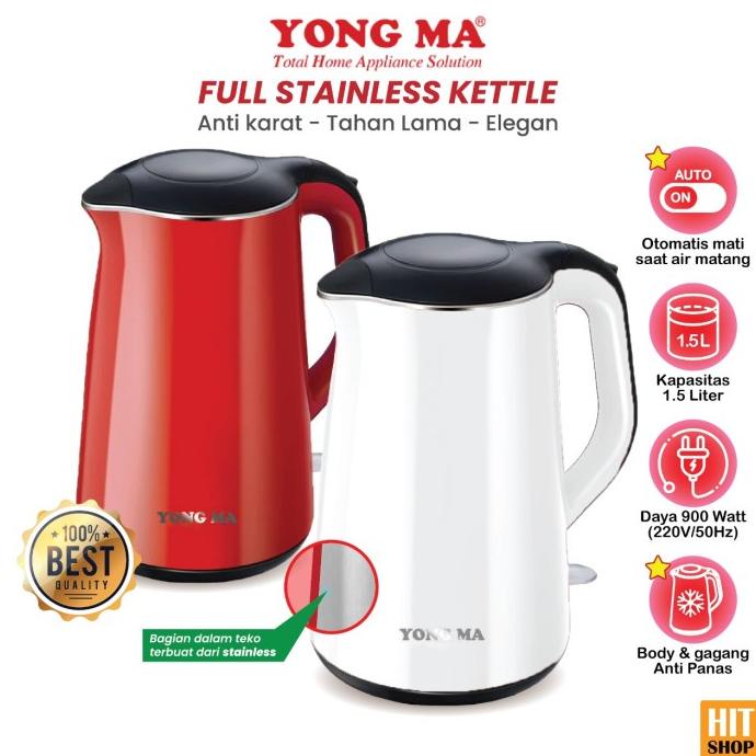 Produk Terbaik] YONG MA KETTLE / TEKO LISTRIK / PEMANAS AIR 1,5 LITER YMK201