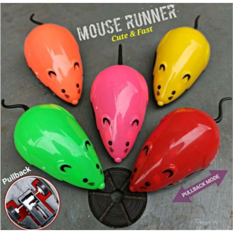 Mainan kucing bergerak model tikus Mainan tikus bergerak