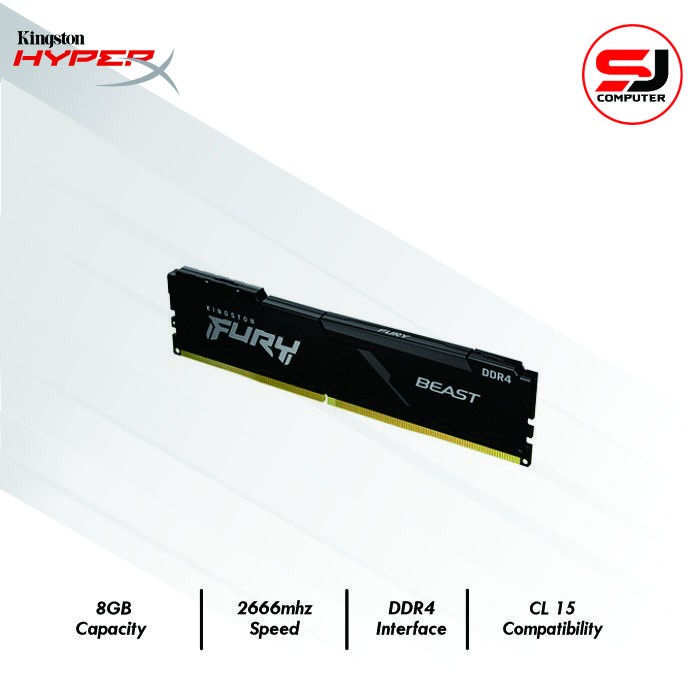 KINGSTON KF426C16BB/8 Memory Fury Beast 8GB (1x8GB) 2666MHz