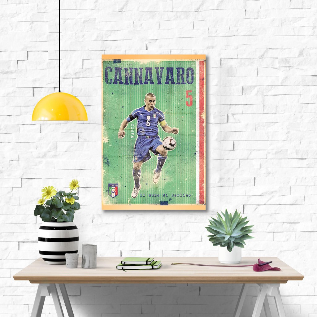 Poster kayu hiasan dinding - Fabio Cannavaro