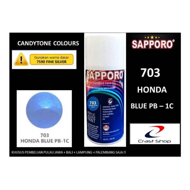 Sapporo Spray 703 Honda blue PB1C / candy blue / pilox / pylox