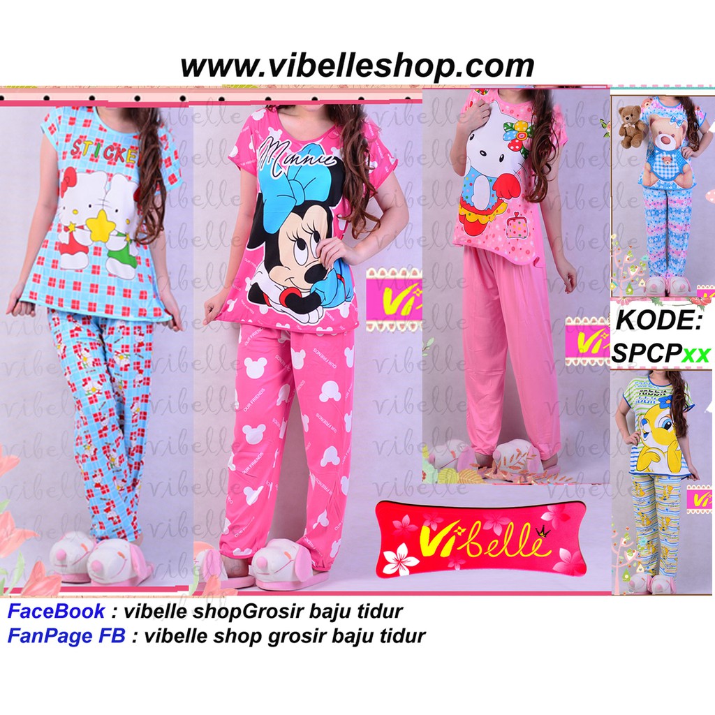 SPCPxxx Vibelle shop grosir baju  tidur  piyama fashion 