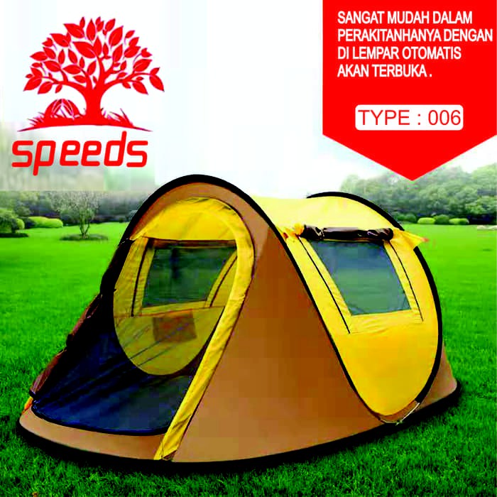 Tenda Camping Tenda Kemah Speeds 4 Orang Lipat Portable tipe 006