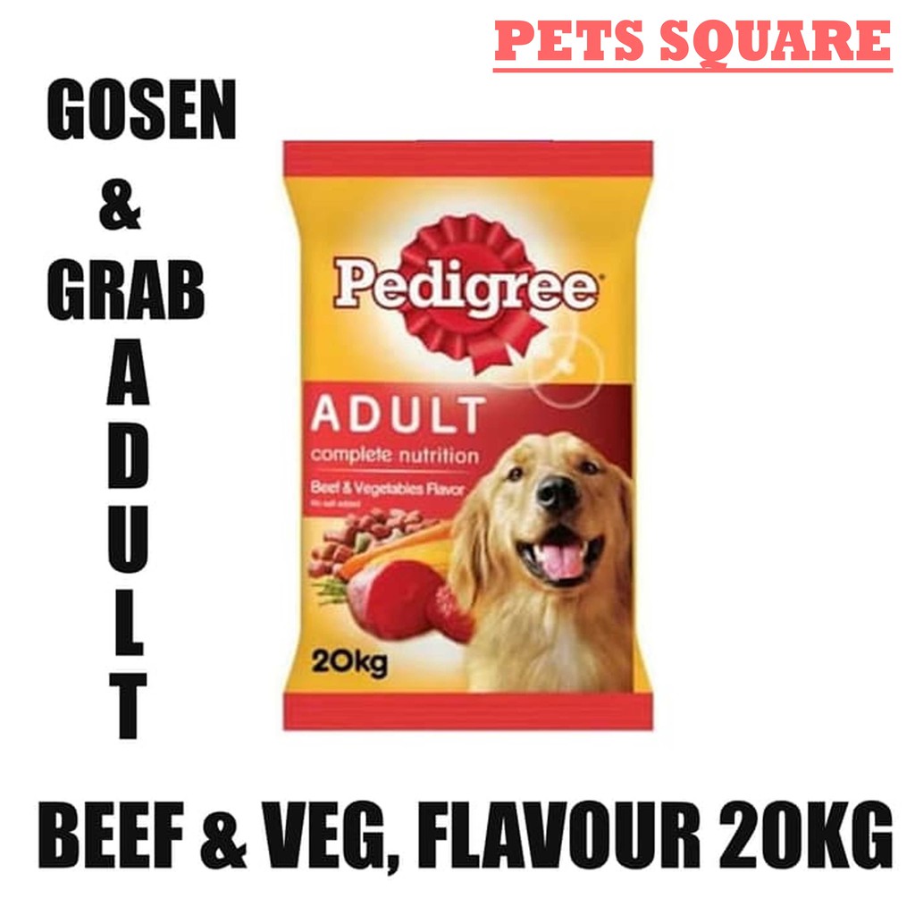 MAKANAN ANJING PEDIGREE BEEF 20KG (KHUSUS GOSEN / GRAB)