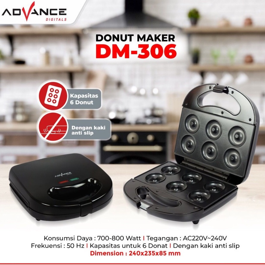 Alat Pembuat Cetakan Donat Advance Donut Maker DM-306 Praktis di guanakan