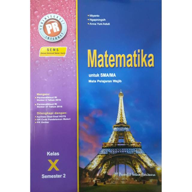 Buku Pr Matematika Wajib Kelas X Semester 2 K13 Revisi Shopee