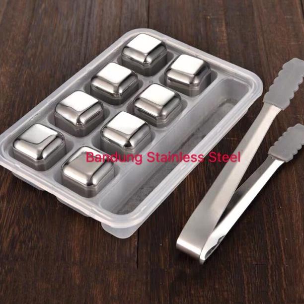 

8 pcs Ice Cube Stainless Steel sus 304 Food grade Es Kotak Stainles es batu stainless