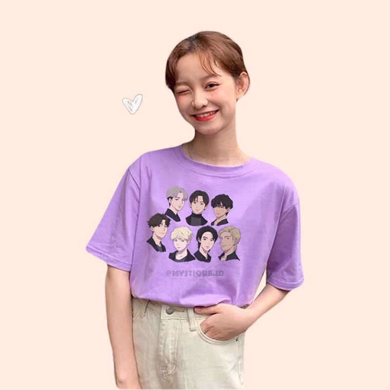 MYSTIQUE.ID - BAJU KAOS KARTUN BTS KOREA AESTHETIC LUCU UNTUK ARMY