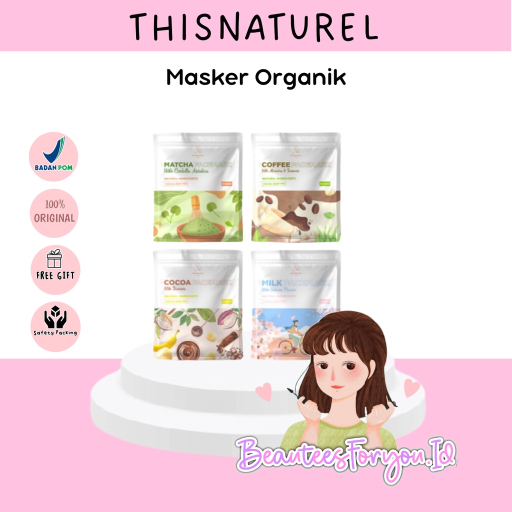 THISNATUREL Masker Wajah Organik 15gram | Natural Face Mask BPOM
