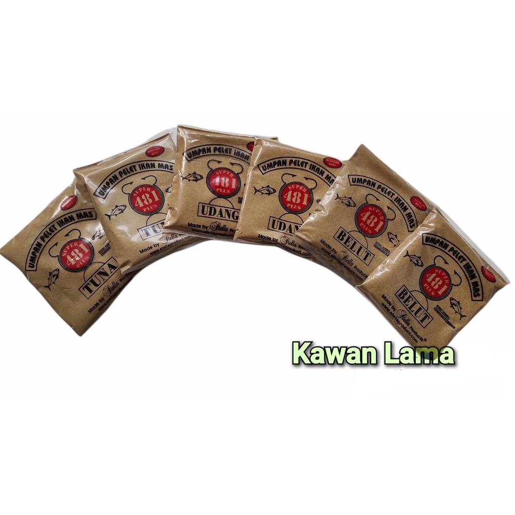 Umpan Mancing Pelet IKan Mas.Tuna.Udang.Belut Umpan Pelet Stella Super 481 Plus