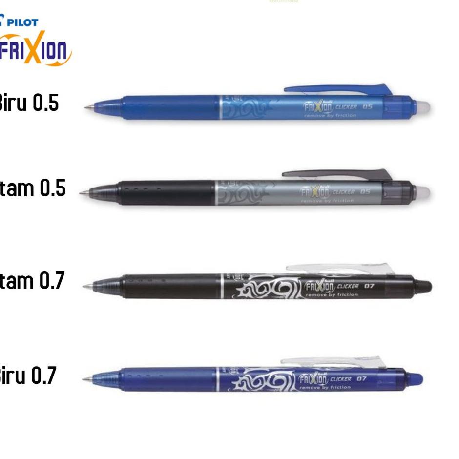 

[KODE PRODUK CMM798599] Bolpoin Pilot Frixion Ball Clicker Pulpen Hapus