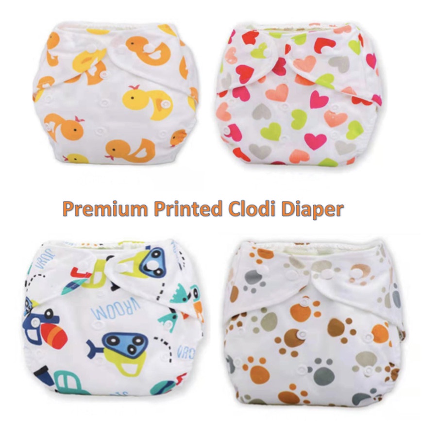 PRINTED Clodi Diaper Popok Kain Berkancing | Popok Bayi Anti Bocor