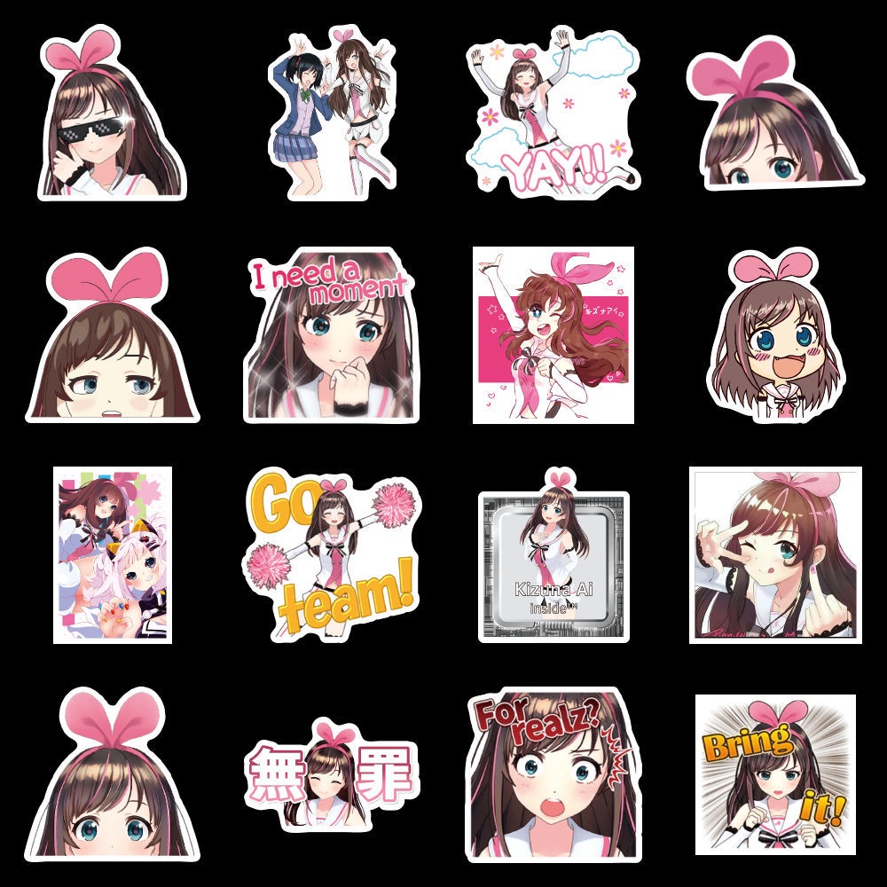 50 lembar lucu Kizuna ban'ai Anime Jepang PVC grafiti stiker tidak berulang stiker koper stiker cang