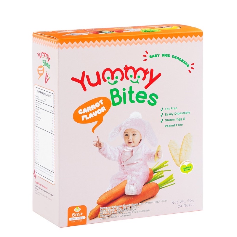 Yummy Bites Rice Crackers 50gr isi 24 &amp; 25gr isi 12