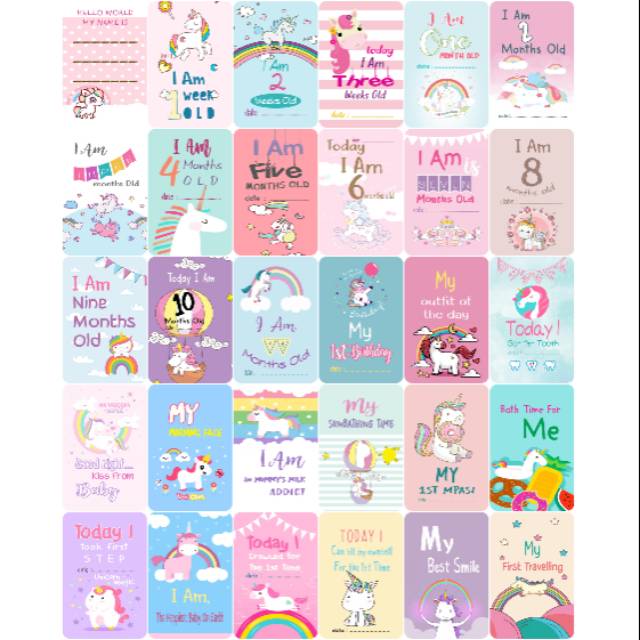 

Katalog Milestone card Unicorn