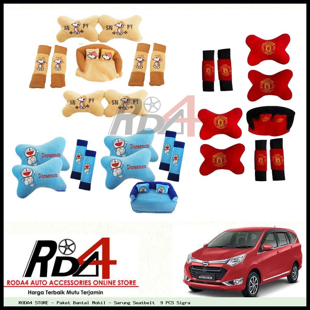 Paket Bantal Mobil - Sarung Seatbelt  9 PCS Sigra