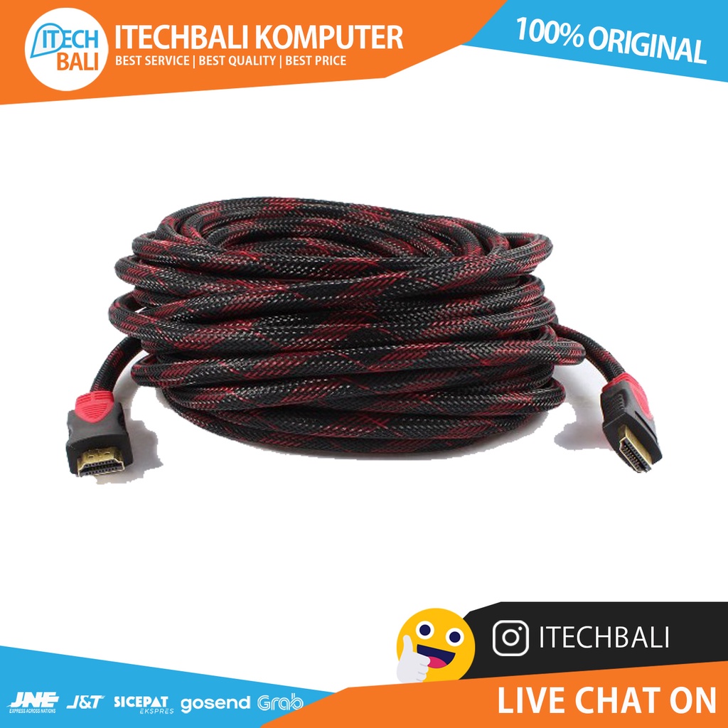 Kabel M-Tech HDMI to HDMI 15 Meter jaring | ITECHBALI