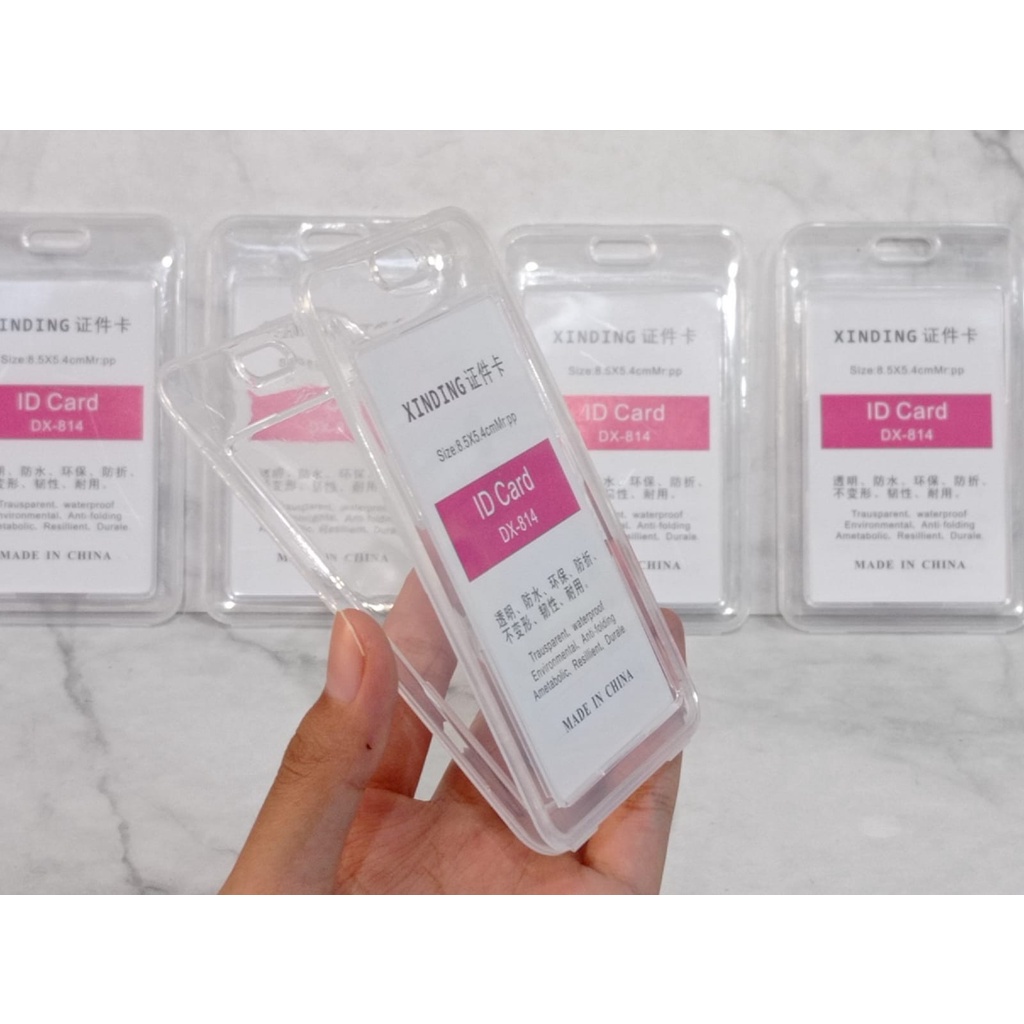 

Tempat Idcard / Id Card Holder / ID CARD HOLDER BUKAN ACRYLIC / frame casing box tempat ID card flashdisk holder bening tutup portrait / I