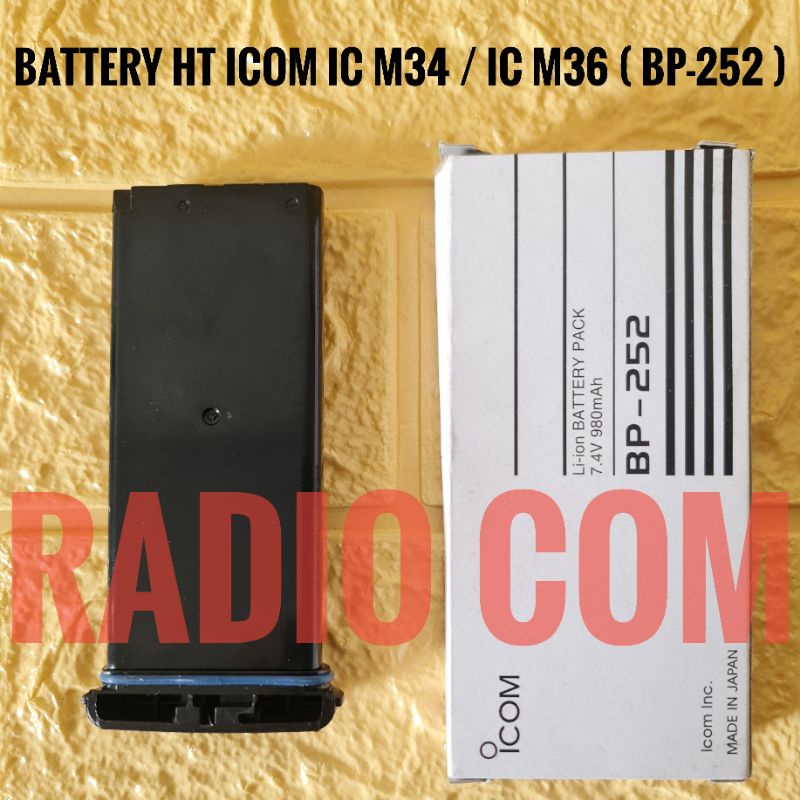 BATRE HT MARINE ICOM IC M36 BATRE ICOM BP 252 MARINE - BATRE HT ANTI AIR ICOM M36 M34 BP-252 ORIGINAL BATTERY ICOM IC M34 IC M36