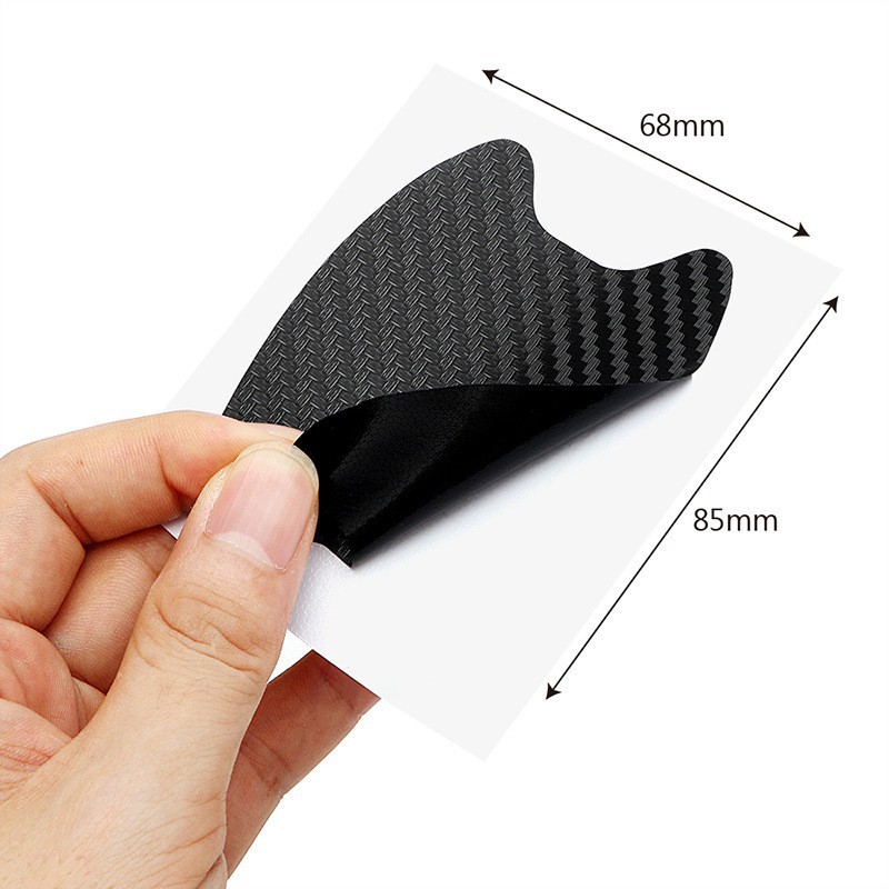 【car stickers】EBAY handle stick 3D carbon fiber wrist stick 4 Pack scratch car