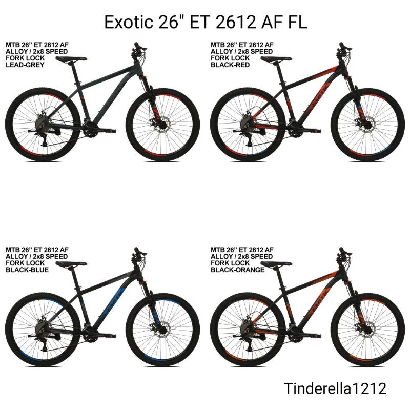 Sepeda Gunung / MTB 26" Exotic ET2612 AF FL