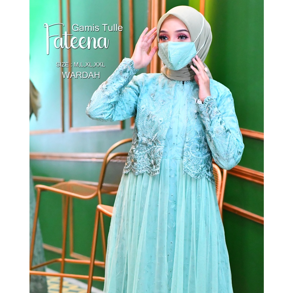 (BISA COD) GAMIS TILLE MODERN FATEENA-DRESS KEBAYA MODERN TILLE-GAMIS TILLE WISUDA-KEBAYA TILLE-GAMI