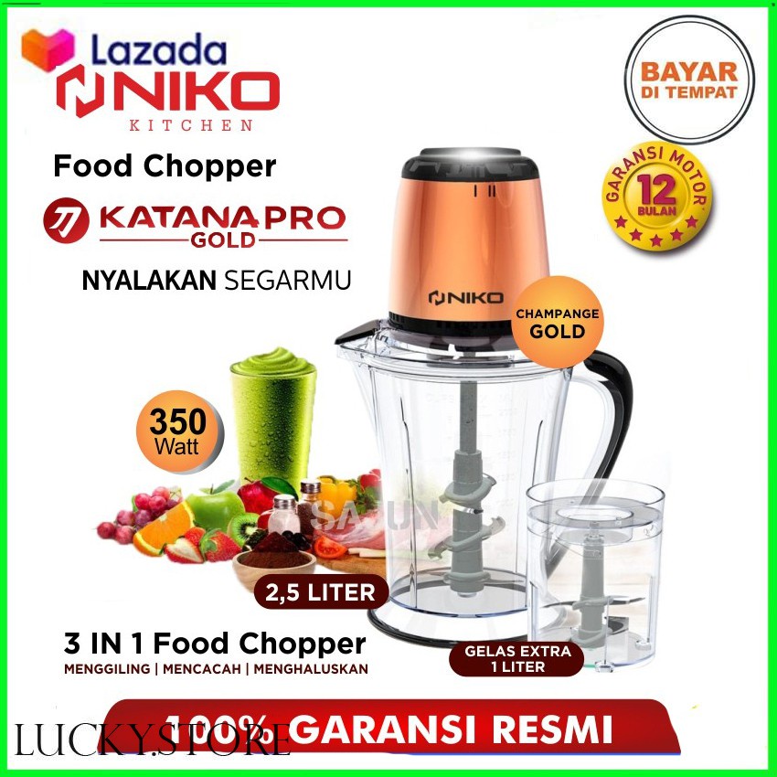 Niko Katana Pro Gold Magic Food Chopper Pengiling Daging,Bumbu,Makanan