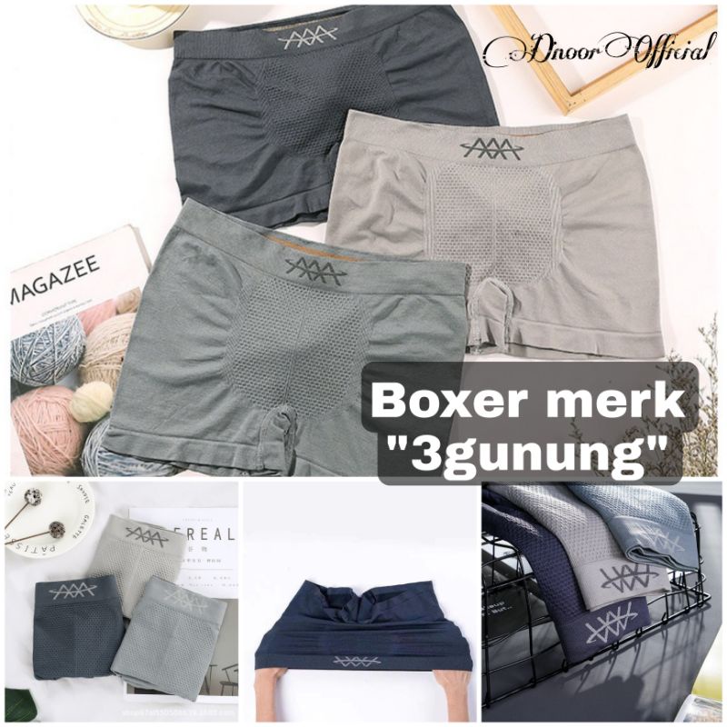 CELANA DALAM BOXER MUNAFIE Pria Men Underwear CD Import Brief Katun Sempak Kolor Warna