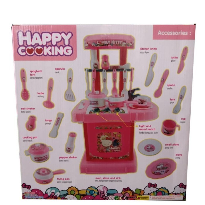 Mainan Anak Perempuan Masak Masakan Dapur Happy Cooking Hello Kitty - FROZEN