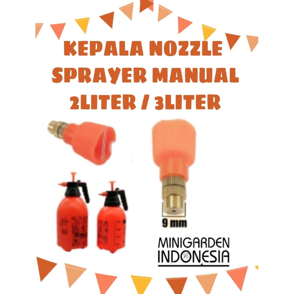 KEPALA NOZZLE SPRAYER MANUAL 2 LITER 3 LITER NOZEL SPUYER KUNINGAN