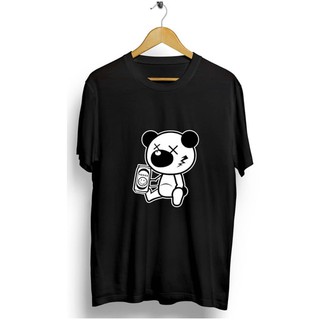  Kaos  Hitam Motif Replika Uniqlo  2 Slimfit Baju Distro 