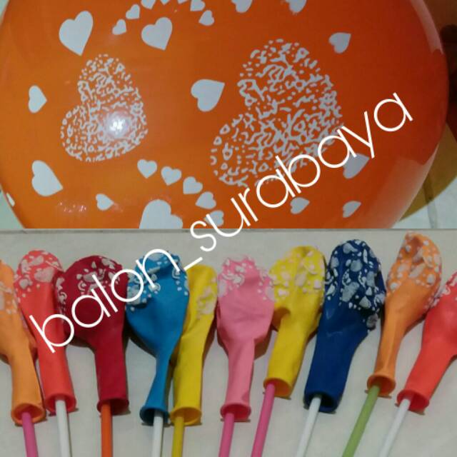 Balon Latex + Stik isi 10