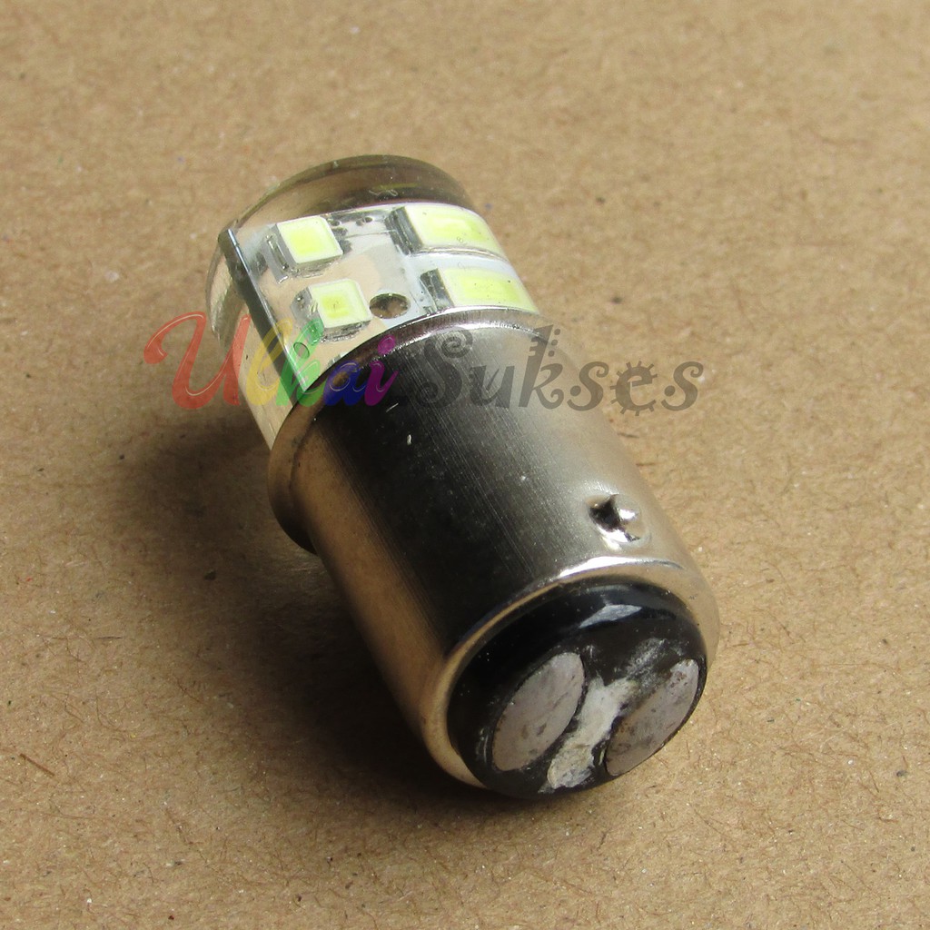 Lampu Motor - Bohlam Motor Stop Rem Led 12 Mata Jelly Flash - Kedip Strobo Murah Laris