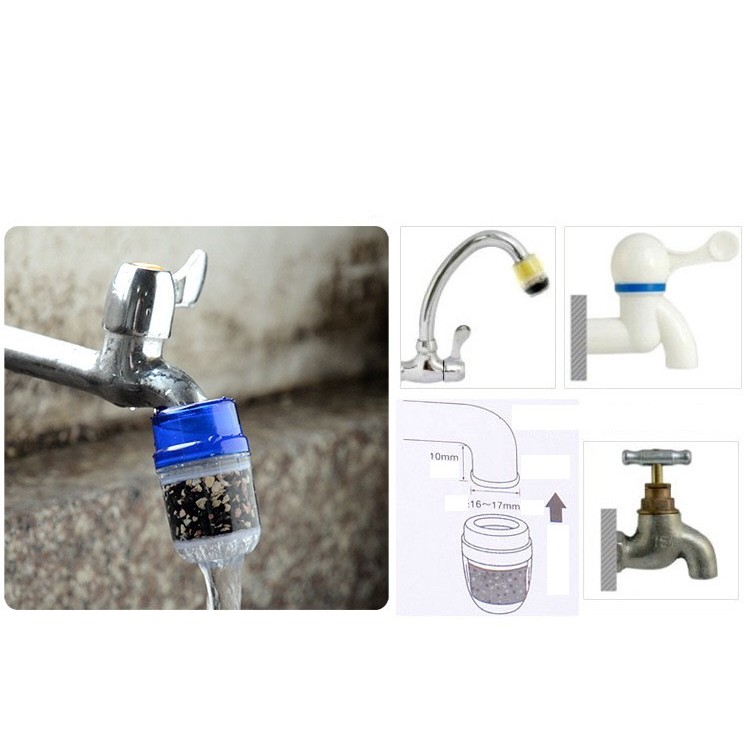 BRGUNIK Saringan Air Kran Batu / Penyaring Keran Medical Stone Water Purifier PAM Minum Sumur Mini R002