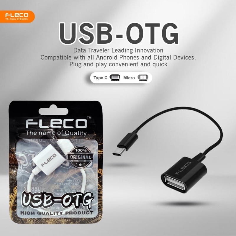 KABEL OTG FLECO TYPE C DAN MICRO USB KABEL OTG MICRO DAN TYPE C