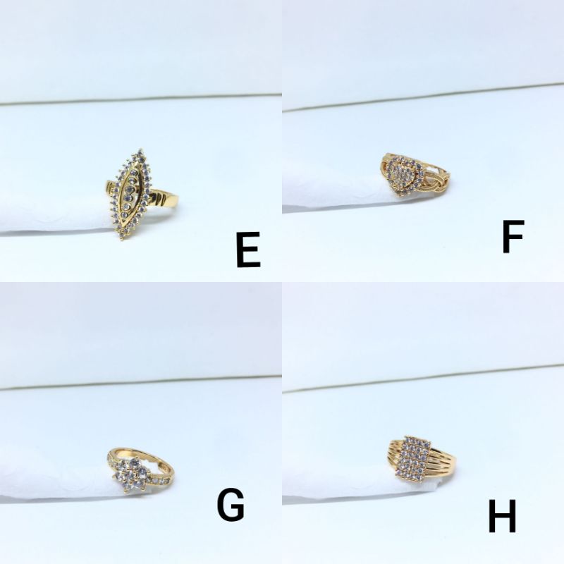 New-Cincin Dewasa Wanita Xufing Permata Zircon Berlapis Emas 18k Anti Karat