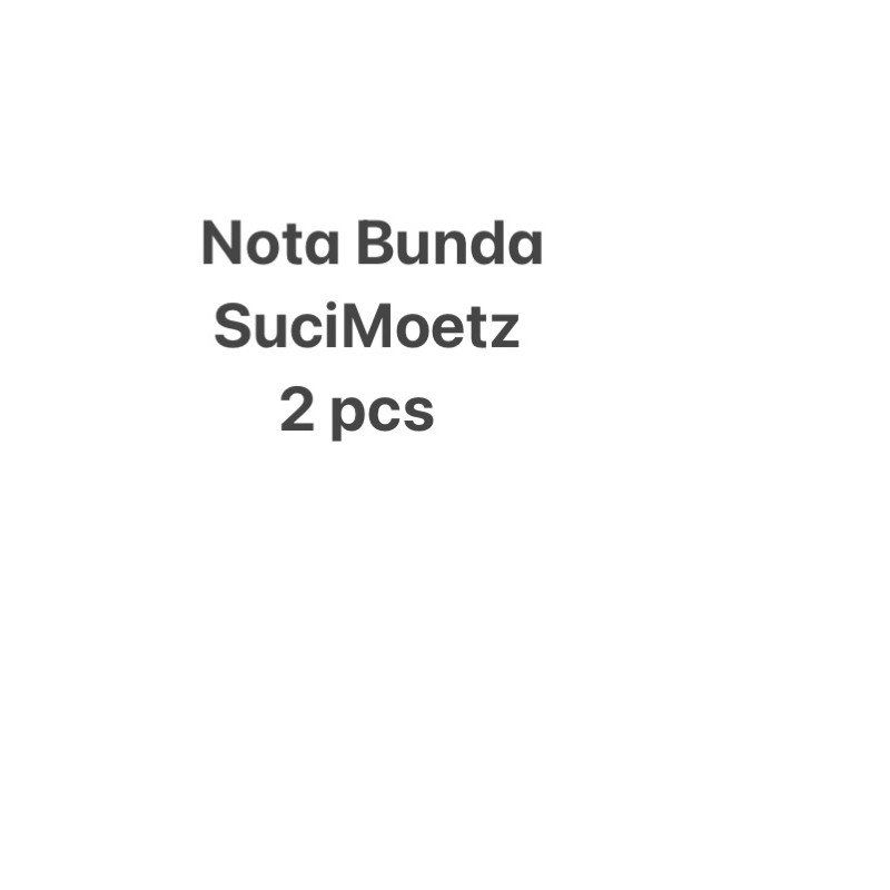 

Nota Pembelian 2 pcs Nota khusus Live