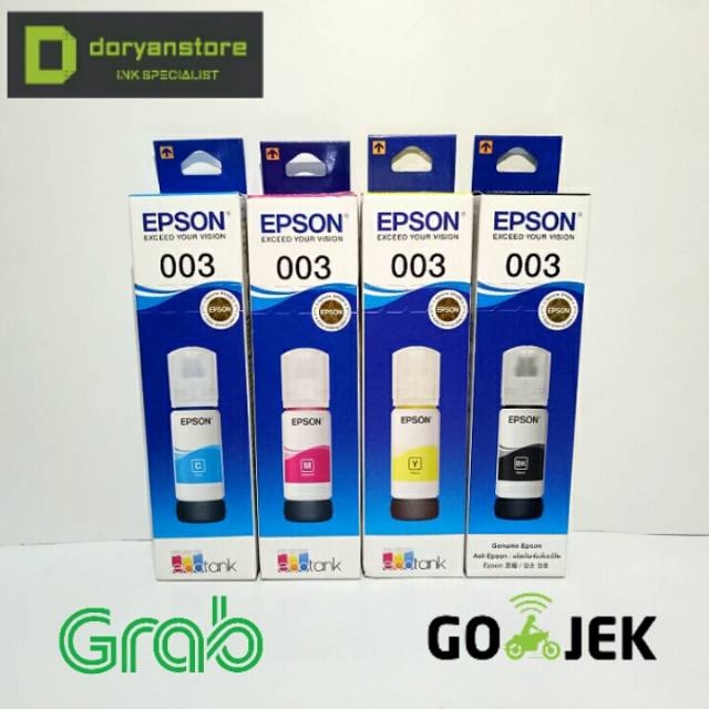 Jual Tinta Epson L1110 L3100 L3110 L3101 L3150 L5190 E003 Original Paket 4 Warna Indonesia 9096