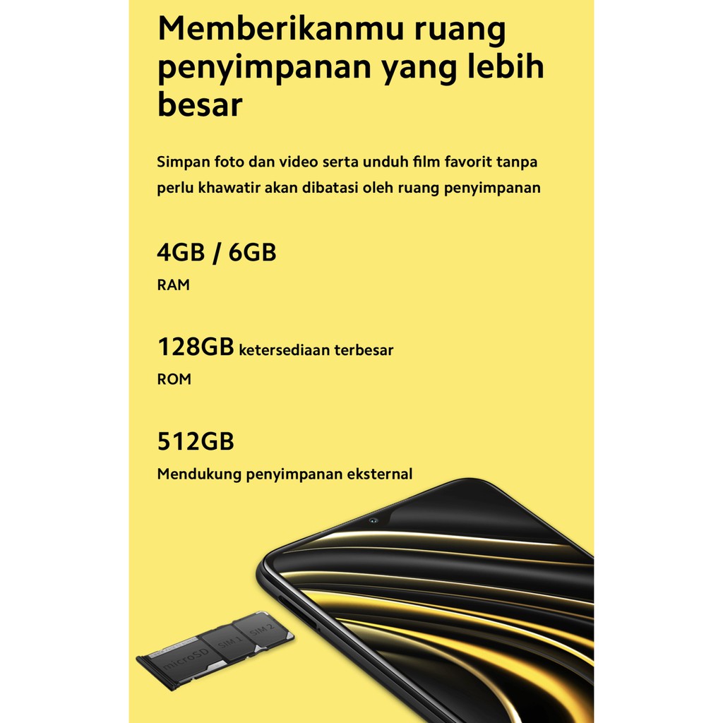 Xiaomi Poco M3 4/64GB - 6/128GB ( 64 + 128 ) - Garansi Resmi Tam-4
