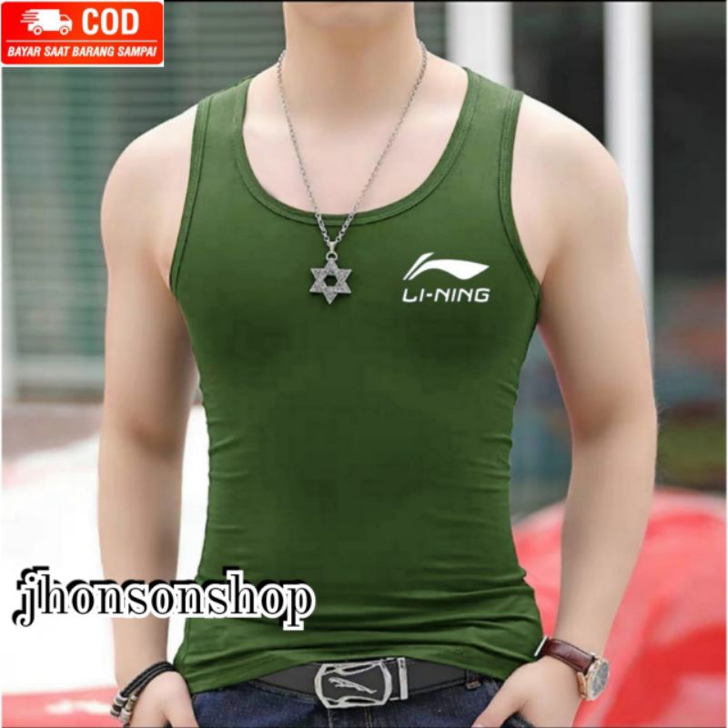 kaos singlet logo LIN1NG distro t-shirt Catton bahan adem &amp; enak dipakai ready M.L.XL.XXL