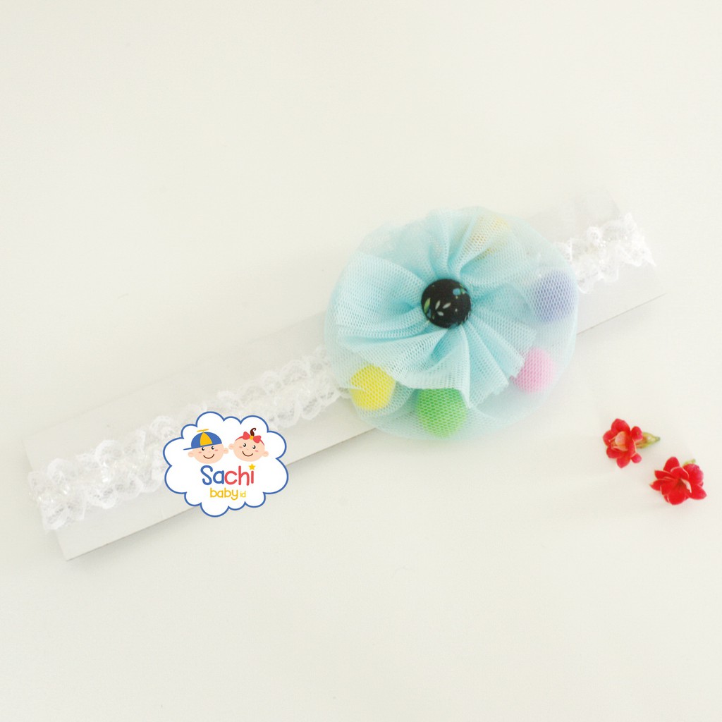 YooBerry Pita Anak Bando Bandana Bayi Korea Tulle Peach Sachi Baby SAA001 Berry Mart