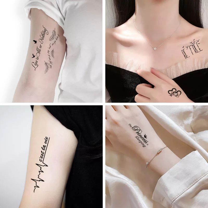 Tatto temporer Tulisan aesthetic 1|tato temporary kecil tulisan anti air / Tatto sementara /FakeTato