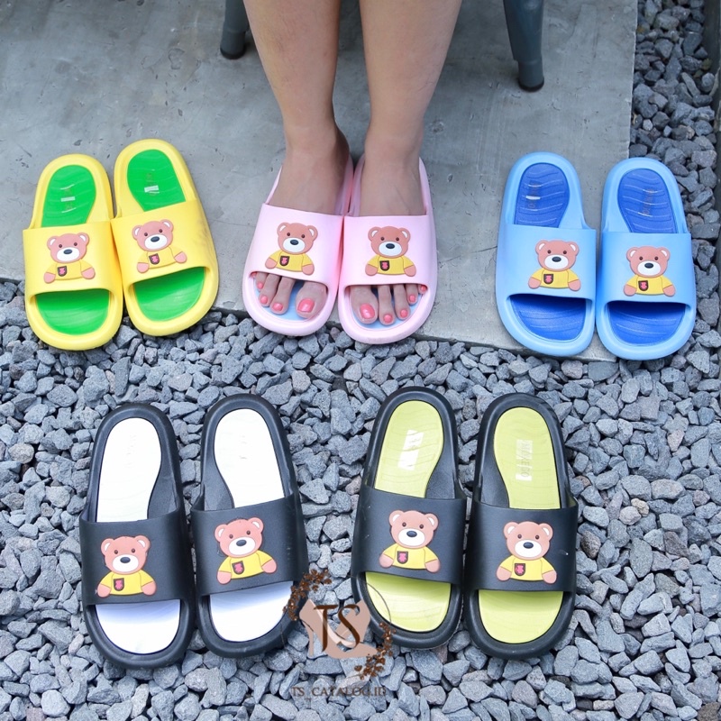 Sandal Slop Motif Bear Timbul Morego 670A ( KNS )