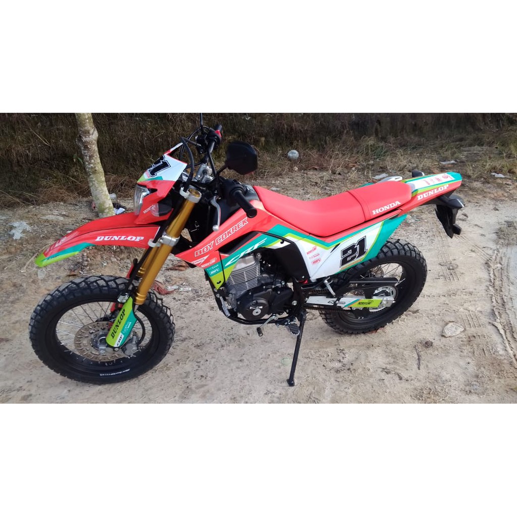 Decal Stiker Motor Honda CRF 150 L Modifikasi Aksesoris Variasi Full Body Supermoto Shopee Indonesia