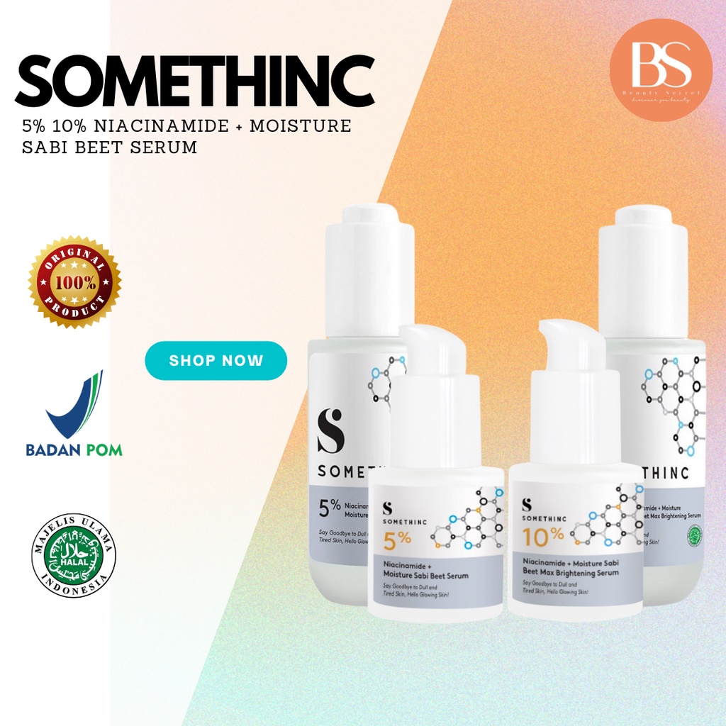[KEMASAN BARU PUMP] SOMETHINC - SOMETHINC Niacinamide 5% & 10% Moisture Beet Serum / Sabi Beet Serum