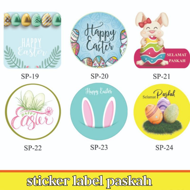 

sticker label paskah, | segel makanan | sticker label toples | happyeaster | 4cm STICKER Cromo