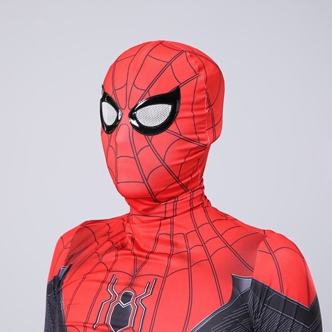 Kostum Spiderman Merah Hitam Baju Cosplay Superhero Anak Dan Dewasa + Topeng