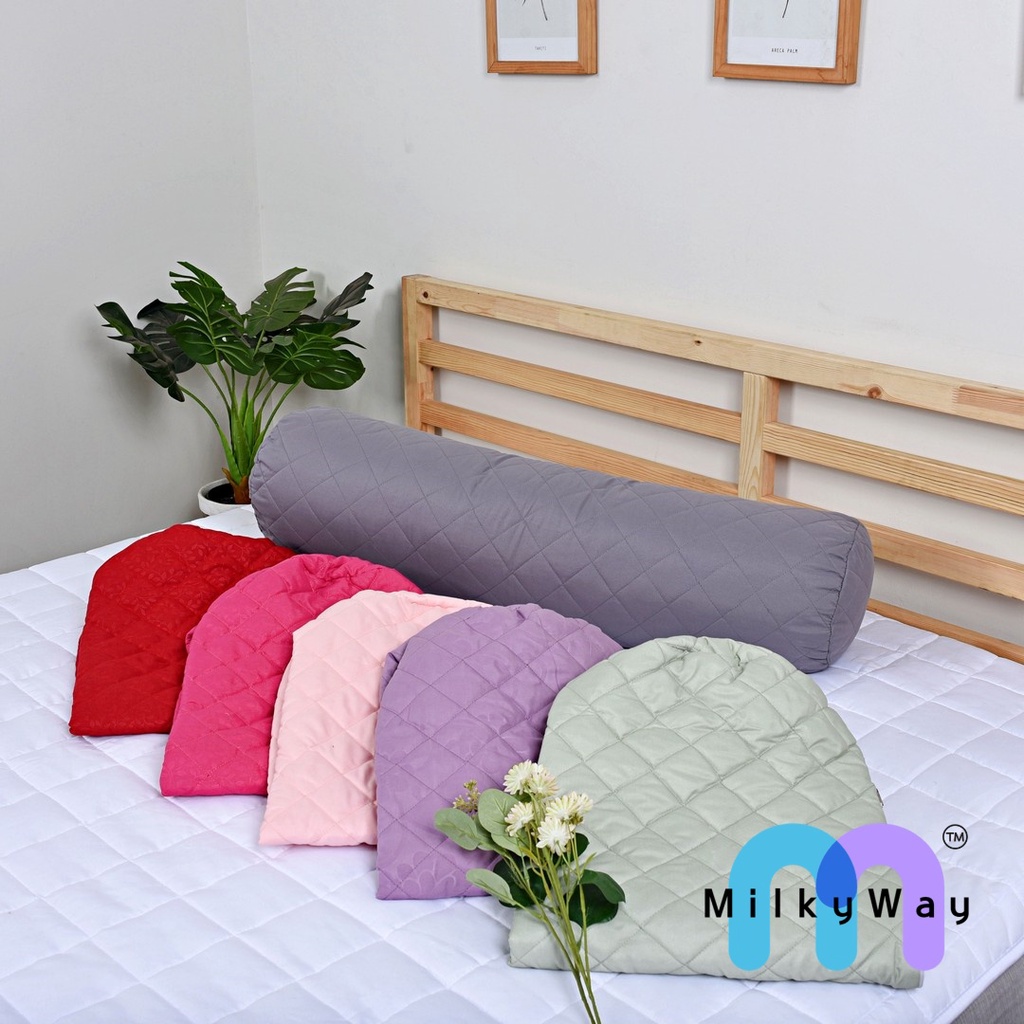 [MilkyWay] Sarung Guling Warna / Color Bolster Protector (1pcs)