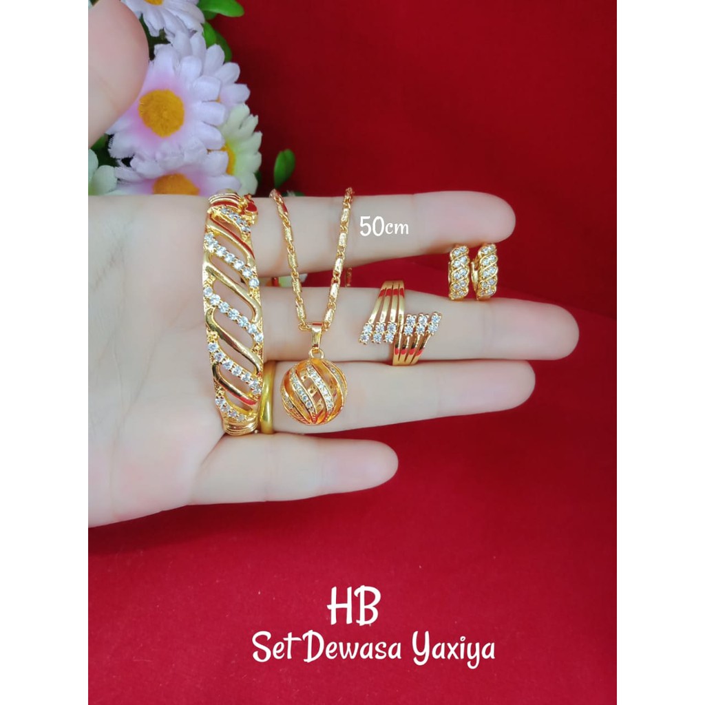 SET PERHIASAN LAPIS MAS 24K YXY ASLI - J300
