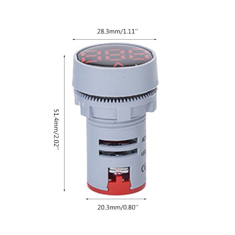 Btsg Diameter 22mm Round Voltage Signal Monitor Praktis AC 24-500V Voltmeter Light